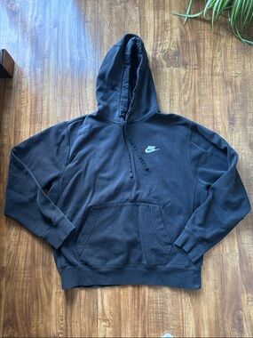 Nike Black Crewneck Hoodie with Small Logo